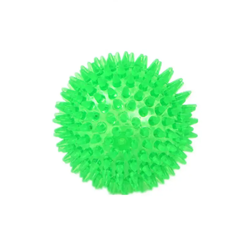 Green Мяч для комнатной собаки игрушки мягкие резиновые Спайк зубы жевательные игрушки для собак пинбол Interactive Pet мяч игрушка с пищалкой прыгающая забавная игрушка для домашних животных - Цвет: Green
