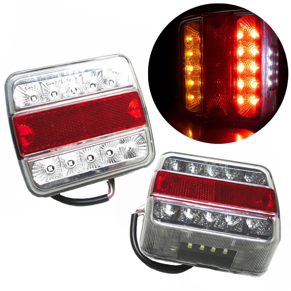 2x12V автомобильный Грузовик 16 LED задний фонарь сигнальные огни Задний для трейлера