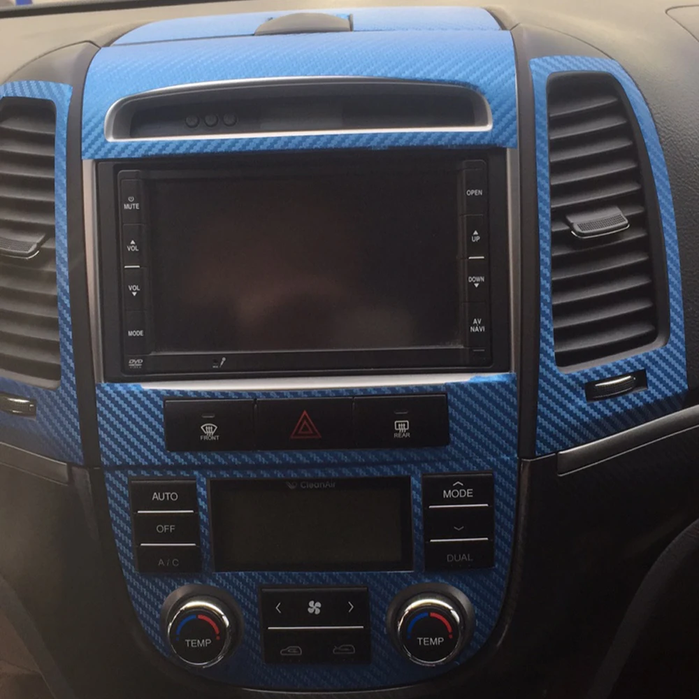 Для Старого hyundai SantaFe 2006-2012 внутренняя Центральная панель управления дверная ручка наклейки из углеродного волокна наклейки аксессуары для автомобиля