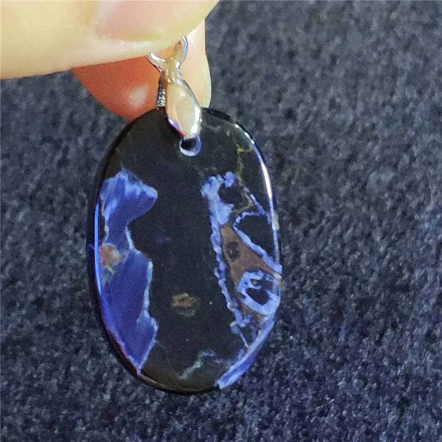 Подлинная Голубой натуральный Pietersite кулон Chatoyant камни Натуральный камень