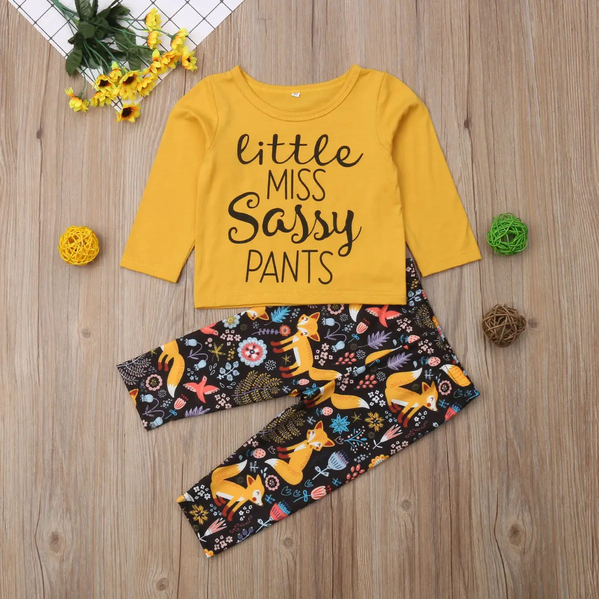 Модный весенний комплект для девочек От 3 месяцев до лет из 2 предметов маленьких