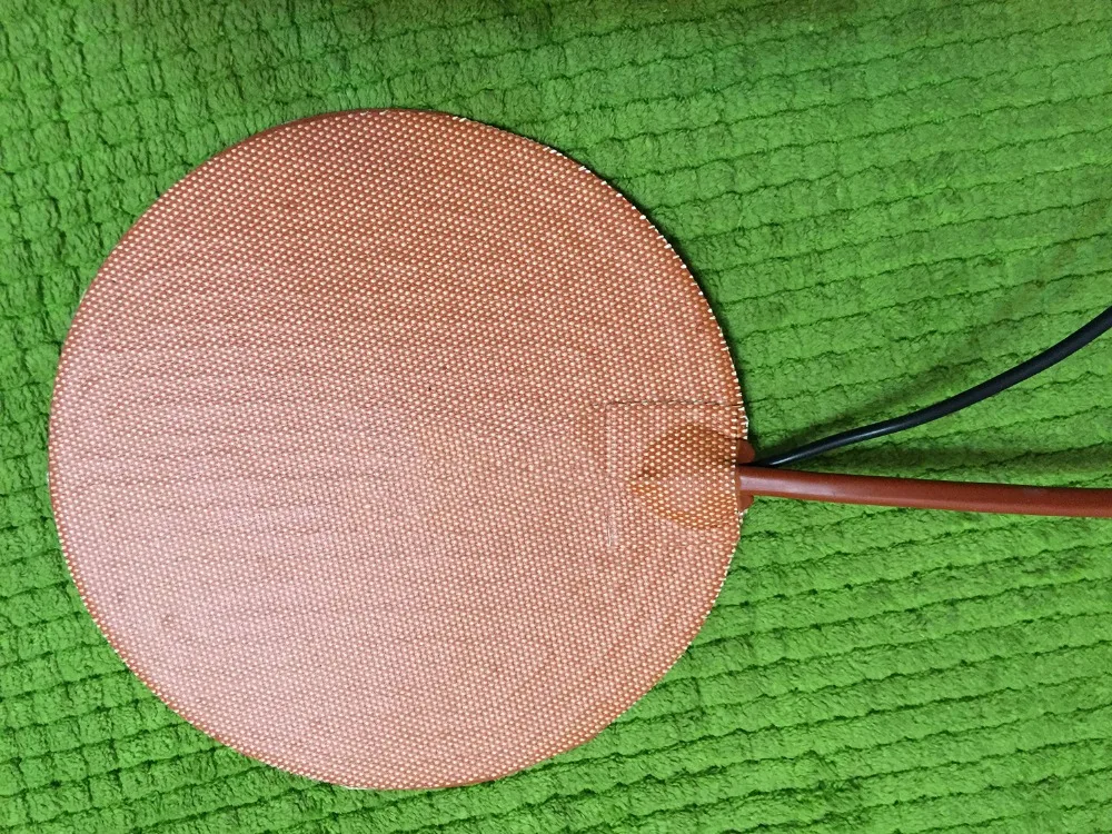 

24 v silicone riscaldatore rotondo 300mm silicone heating pad band heater silicone stampante 3d 3M adhesive