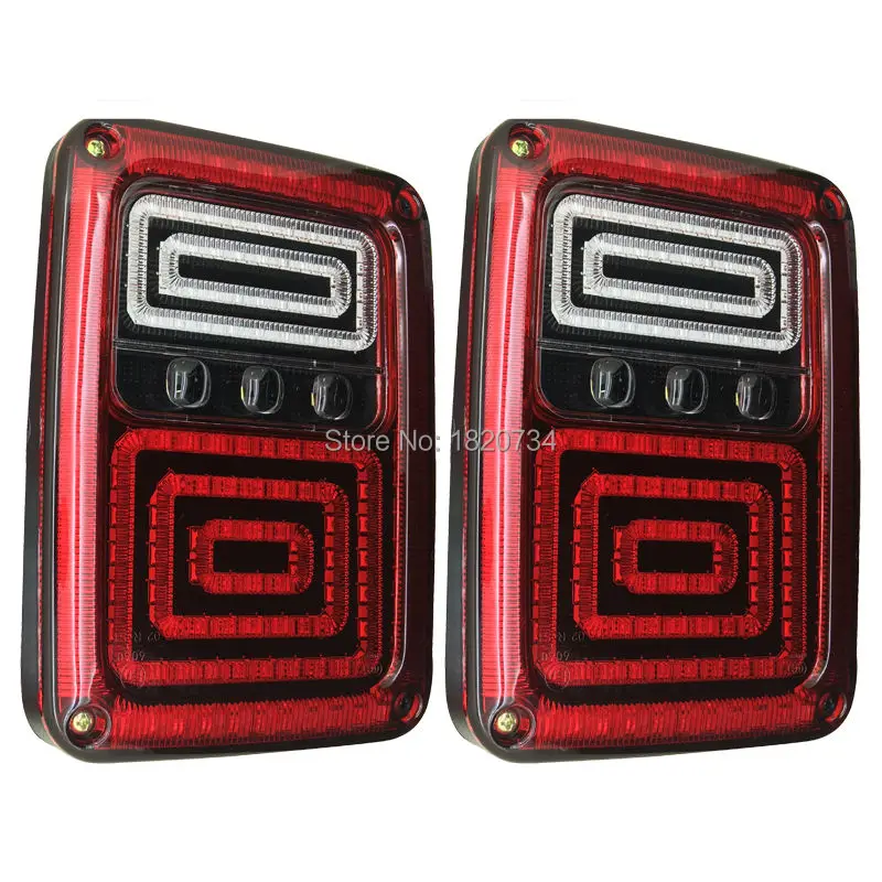 

2Pcs LED Tail Lights for 2007-2015 Jeep Wrangler Tail Light Brake Reverse Light Rear Back Up Turn Singal Lamp Daytime Runni