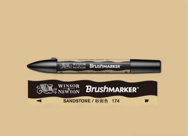 Winsor& Newton кисти маркеры краски кисти на спиртовой основе быстро сохнут красный желтый оранжевый коричневый тона художественные ручки - Цвет: Sandstone