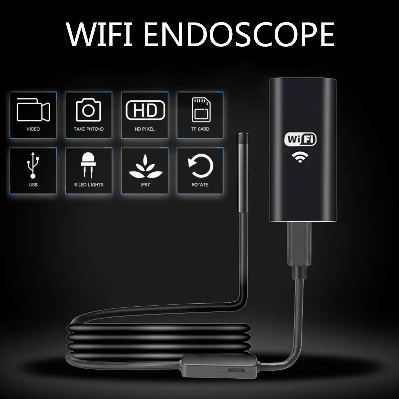 1 шт. IP67 YPC99 5 Ушная ложка бороскоп эндоскоп металлический черный фото камера