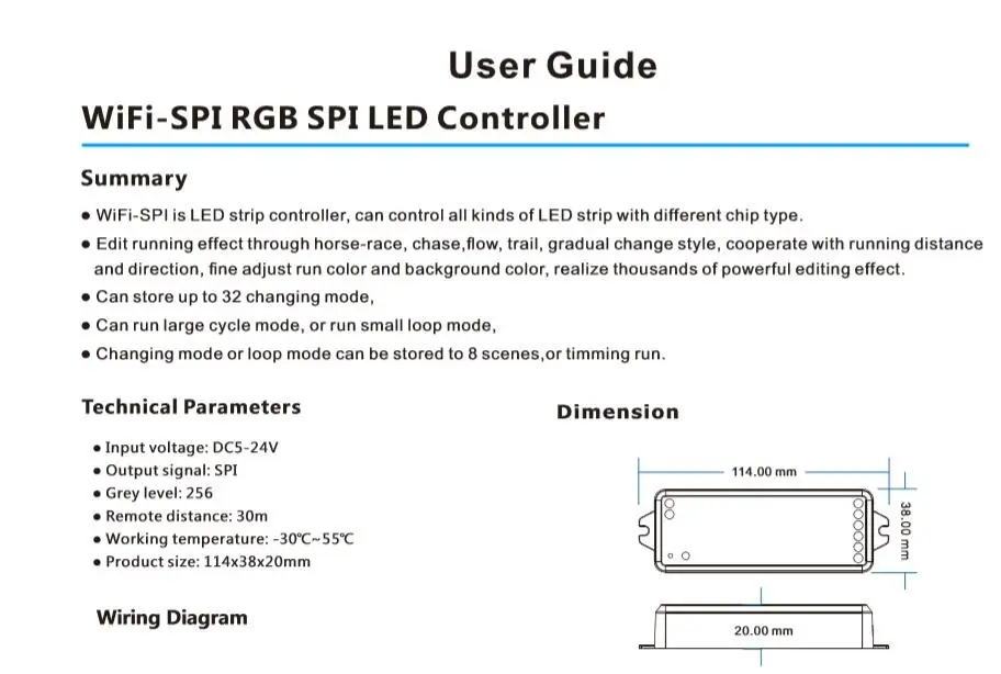 DC5V-24V RGB SPI Wi-Fi светодиодный контроллер Поддержка WS2811 WS2812B SM16703 LPD6803 WS2801 UCS1903 sk6812 IC светодиодный пикселя цифровой полоски