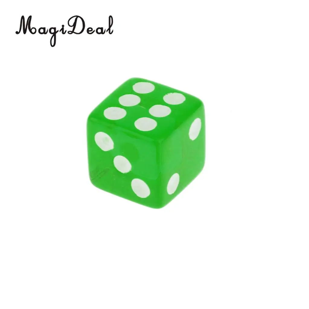 MagiDeal Высокое качество 100 x полупрозрачные 16 мм шестигранные игральные кости RPG
