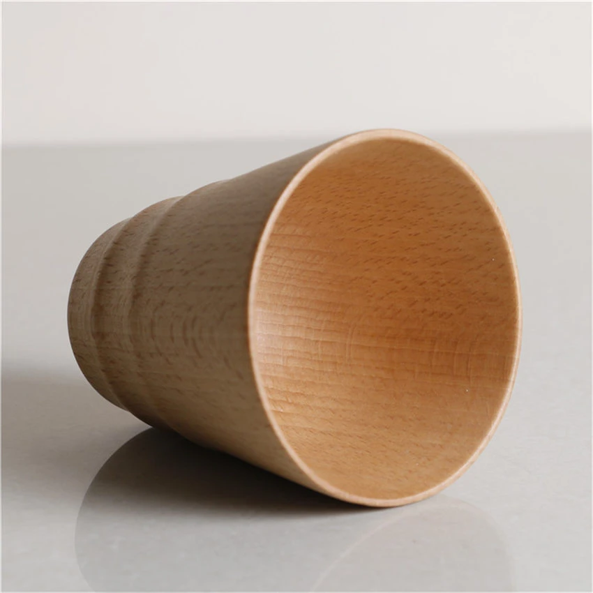 

300ml Coffee Cup Vintage Wooden Tea Milk Drinking Cup Portable Wood Cafe Mug Tea Cup Best Office Gift Japanese Style Pratical