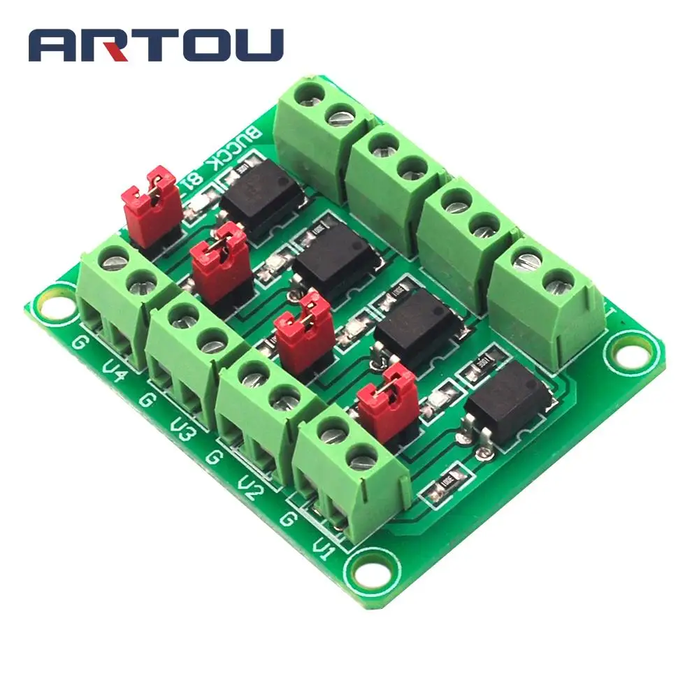 PC817 4 канальная оптопара изоляционная плата преобразователь напряжения модуль