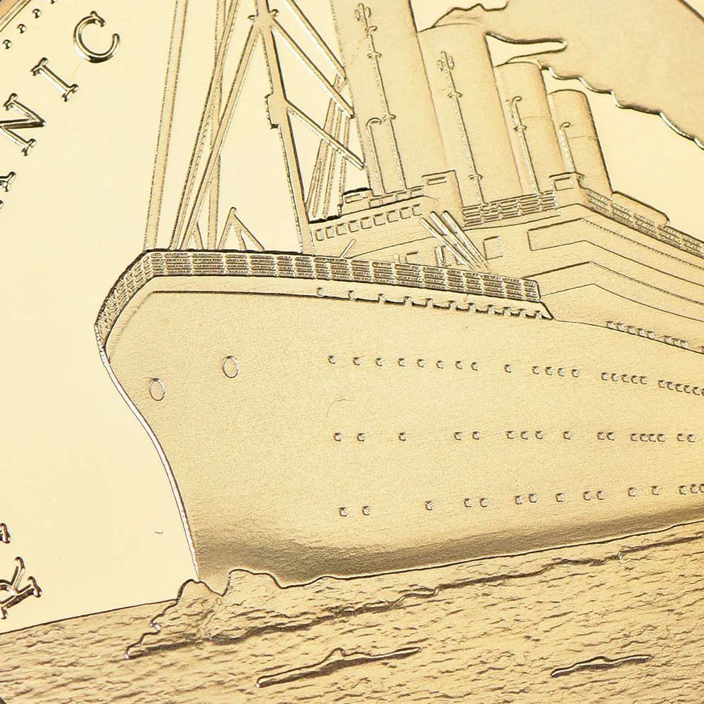 WR Титаник памятная позолоченная монета путешествие по титанику монеты