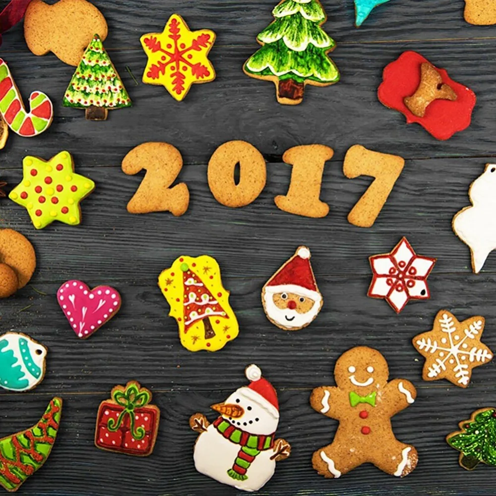 1 комплект формочка для рождественского печенья Fondant(сахарная) десерты паста резная форма Кухня круглые звезды сердце цветы Рождественская елка машина для выпечки печенья прессформы