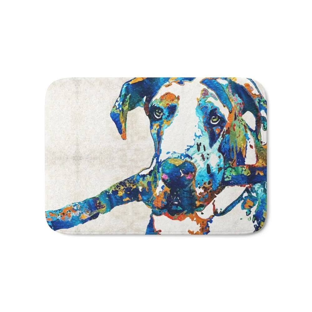Great Dane Art Stick With Me By Sharon Cummings коврик для ванной коврики Добро пожаловать домой