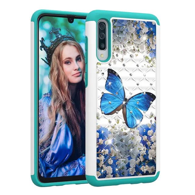7 Для Coque samsung A50 чехол Galaxy A20 E A202 A205 A 20 50 30 Роскошная Блестящая Глянцевая задняя панель Etui для samsung Galaxy A30 A20 A20E чехол - Цвет: 7