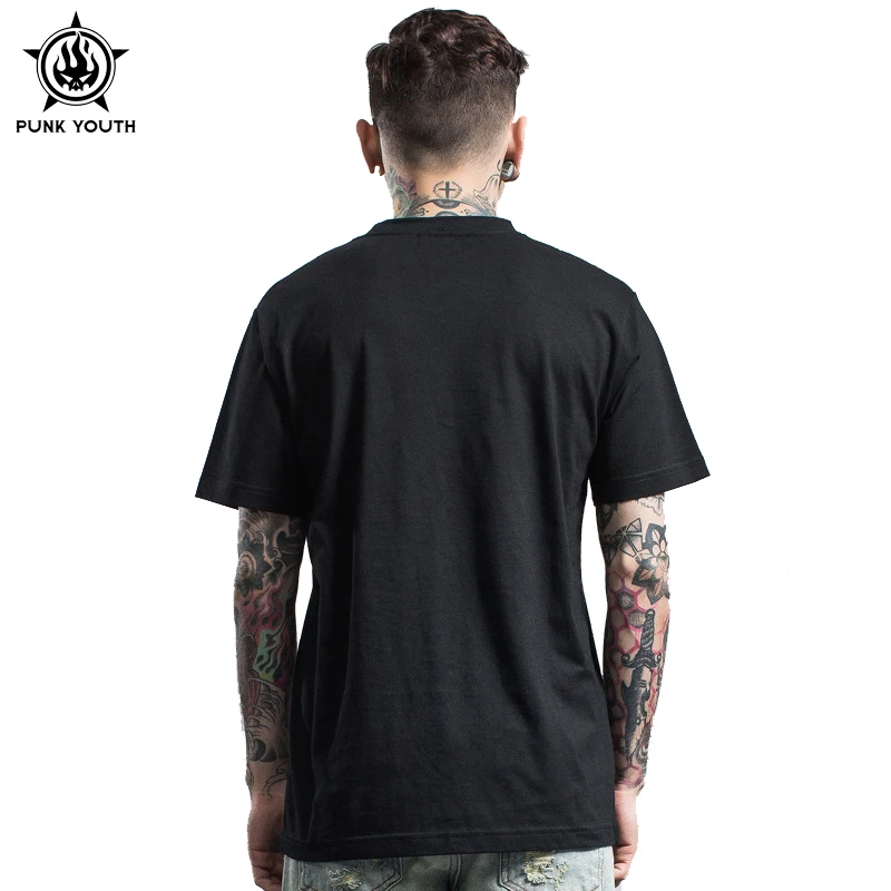 2018 ABRACADABRA Print Men's Fashion T-Shirts Cute Punk Skull Brand Tee Shirt Hip Hop Casual Fitness Homme Swag Clothing | Мужская