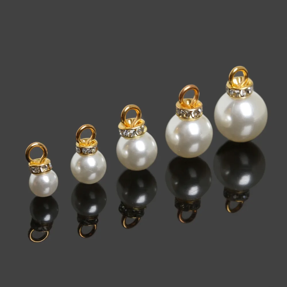 Очаровательные стразы цвета слоновой кости 10 шт./лот из АБС-пластика с имитацией