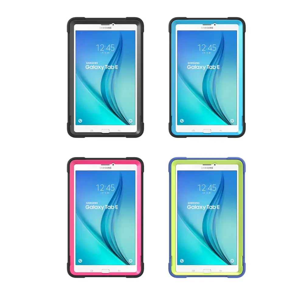 Бесплатная Цвет чехол для Samsung Galaxy Tab e9.6 T560/T561/T565 9 6 дюймов Мягкие TPU + PC Kickstand iPad