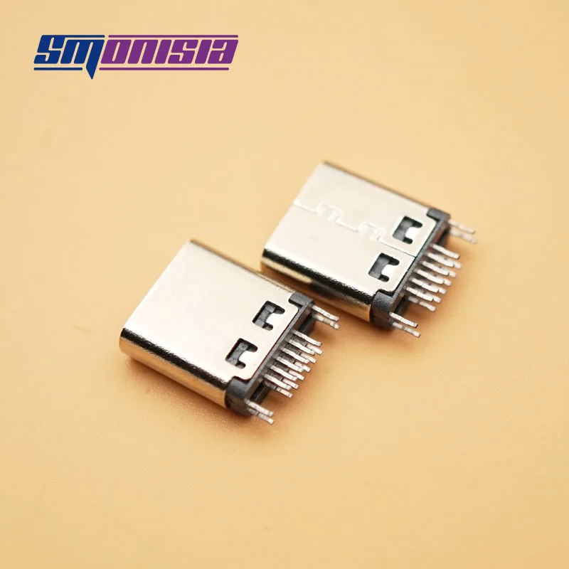 10 шт./лот 12 Pin Type C 3 1 USB гнездовой разъем P 0 8 двухсторонний фанерный вертикальный
