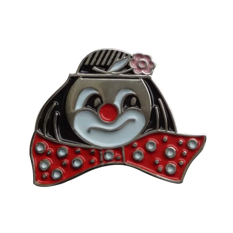 Бесплатная доставка (300 шт./лот) 25 мм металлический значок клоуна Буферный в