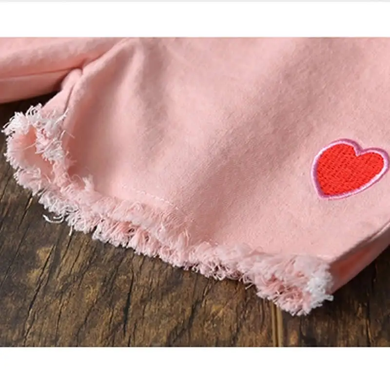 Girls Shorts Thin Girl Jeans Loose Children's Clothes Pants Summer Love Hot Kids Cute Short Pant Pocket Denim | Детская одежда и