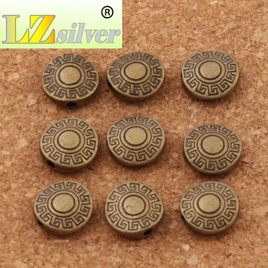 

Round Curved Rondelle Beads 10.2x10.3mm 200pcs zinc alloy Bronze Spacers Jewelry Findings L632