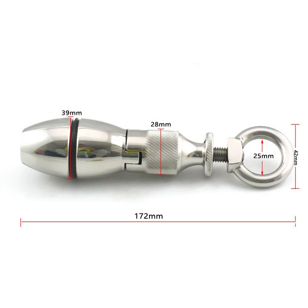 Анальная пробка из нержавеющей стали расширитель с замком для мужчин устройство