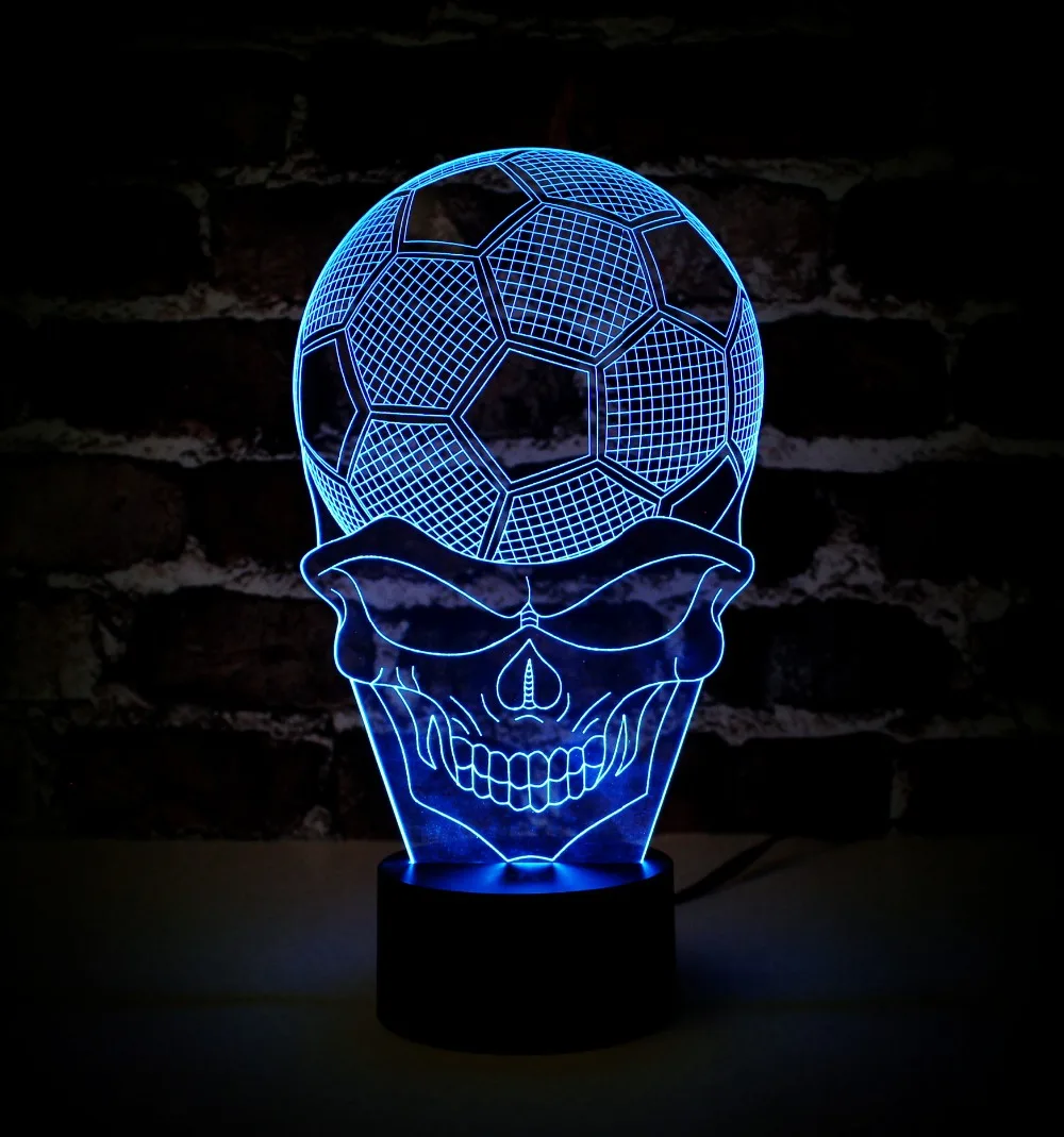 Ночник светодиодный 3D светильник 7 цветов DIY разные формы настольная лампа