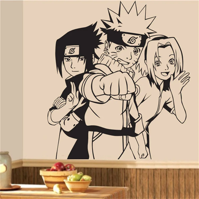 Наруто Uzumaki Diy настенная бумага мультфильм настенные наклейки Декор для дома | Дом