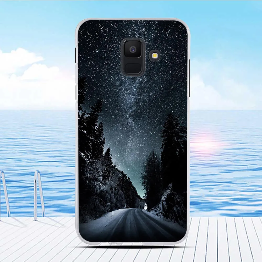 Чехол для Samsung Galaxy A6 2018 цветная печать Coque 5 6 дюймов Сумка дома ультра тонкая