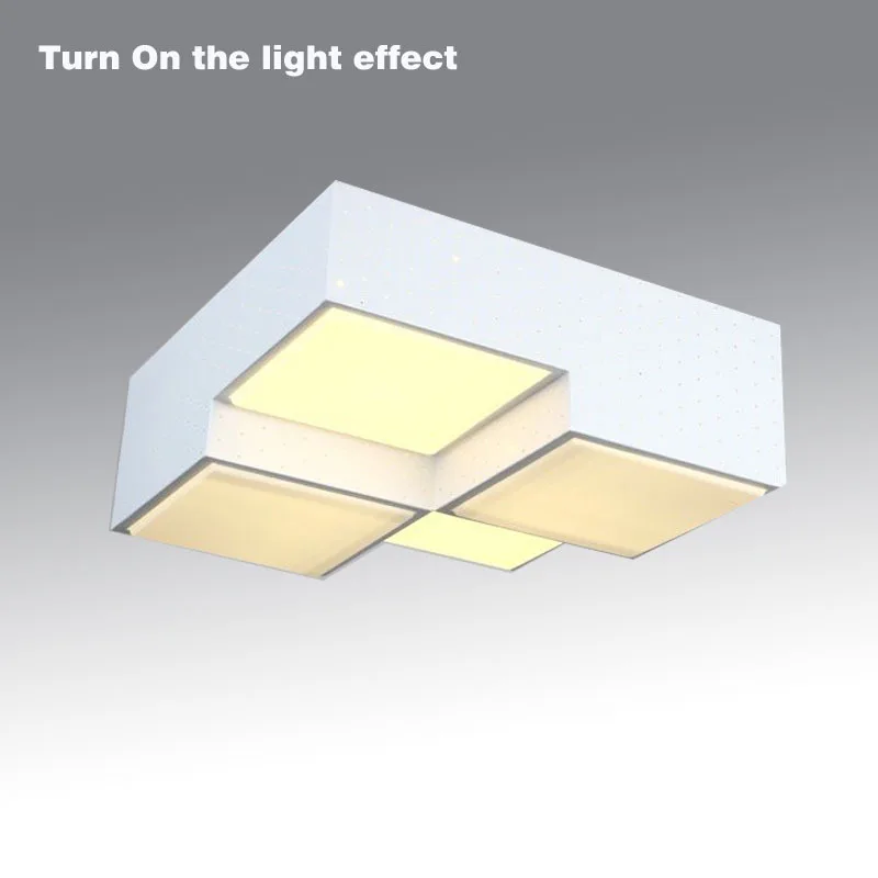 Металлический потолочный светильник белого цвета 9 головок 64 Вт светодиодный для