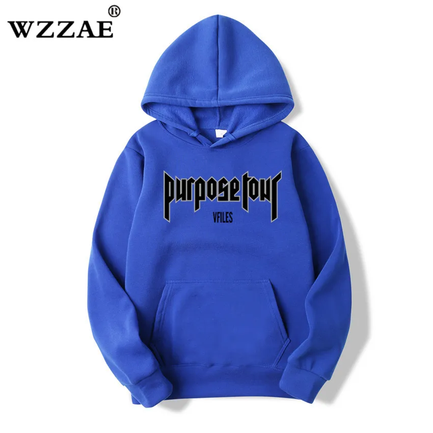 WZZAE 2018 Фирменная Новинка Мода PURPOSE TOUR Толстовки с капюшоном Джастин Бибер