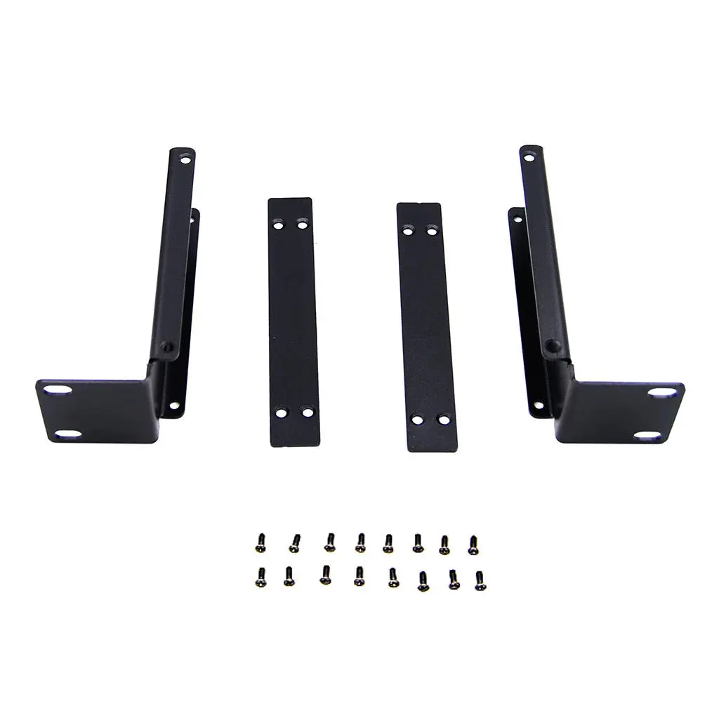 for Dual Receivers Микрофонная стойка кронштейн для Shure SLX4 SM58 BETA58A Беспроводная микрофонная система и антенна BNC, 1U патч-панель, антенный кабель - Цвет: for Dual Receivers