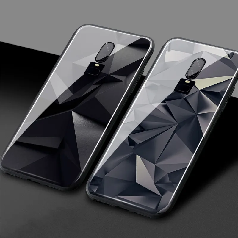 Роскошный абстрактный графитовый кристалл роскошный One Plus 1 + 6T Мягкий