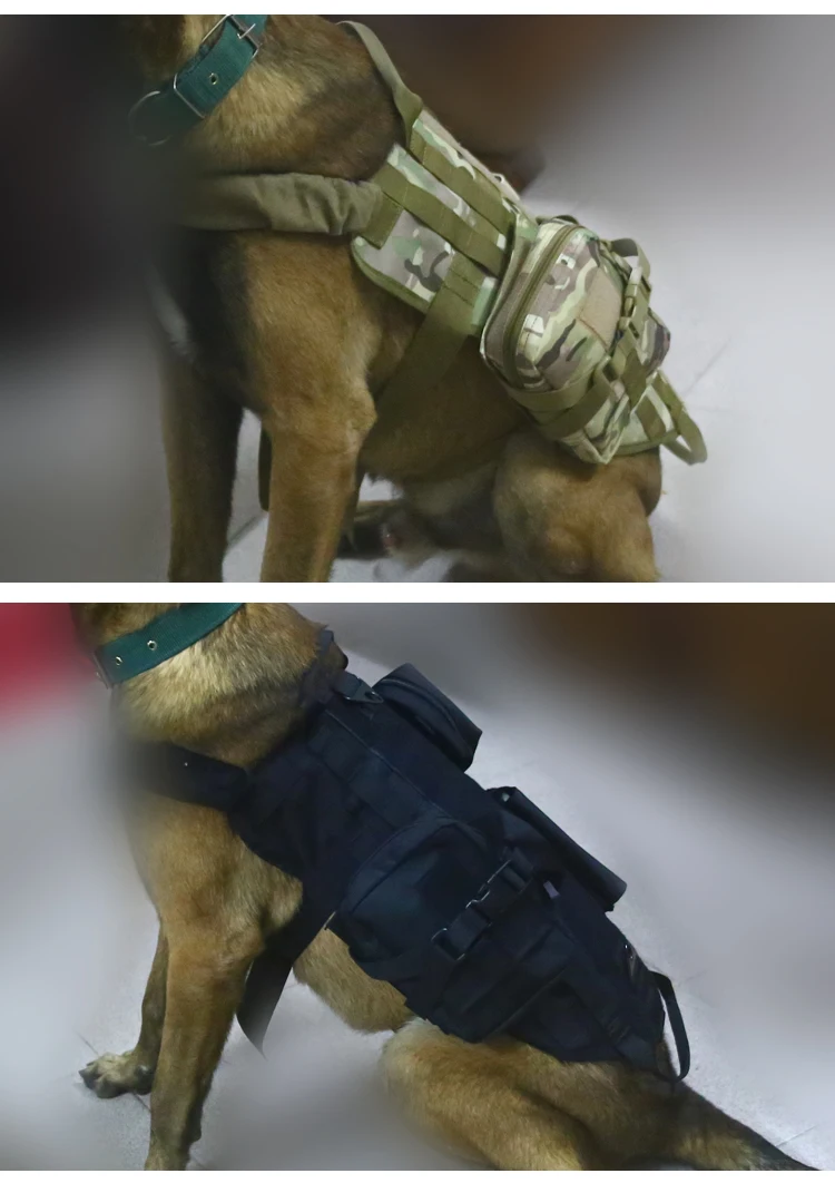 

Military Tactical Dog Harness Collars hunting Vest Nylon Bungee Leash Lead Training Running Medium Large Dogs German Shepherd