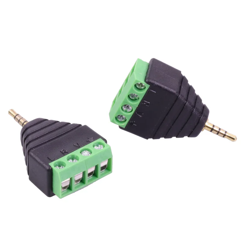 4 контактный разъем типа Папа AV для стерео разъема 2 5 мм 1 шт.|4 pin male|stereo jack connectorsstereo