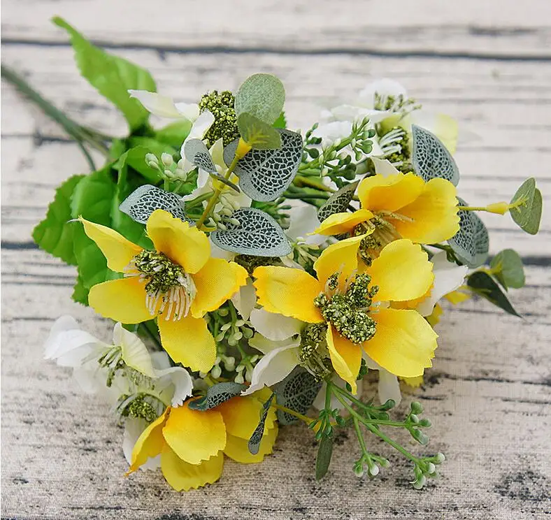 Искусственные цветы маленькие букет для домашней фотографии пейзаж ручная