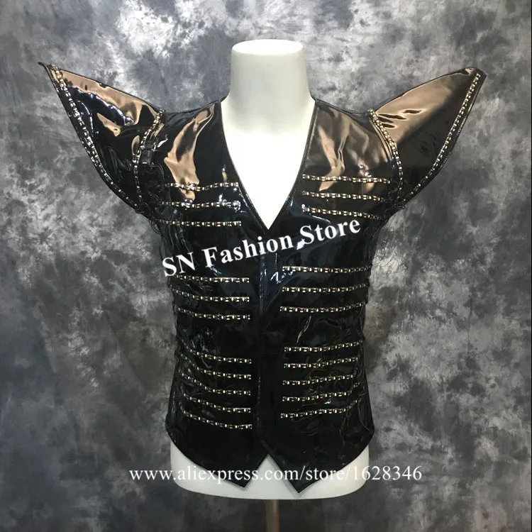 P54 Singer stage dance costumes bar KTV wears led costume luminous light perform dress clothe party glowing vest disco show | Дом и сад