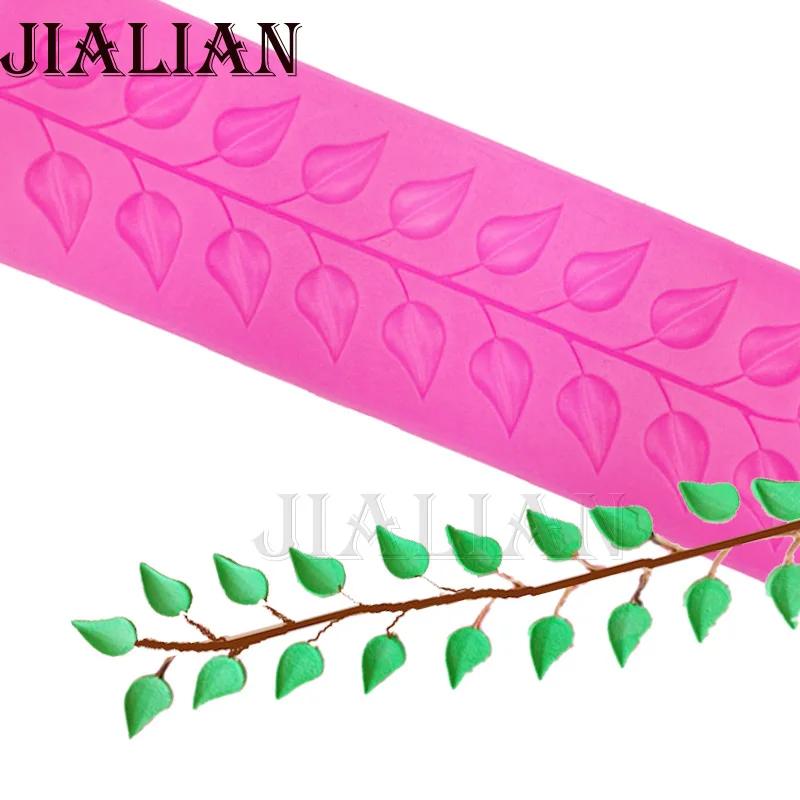 Длинная полоса кружево лист дерева шоколад инструменты для украшения свадебного