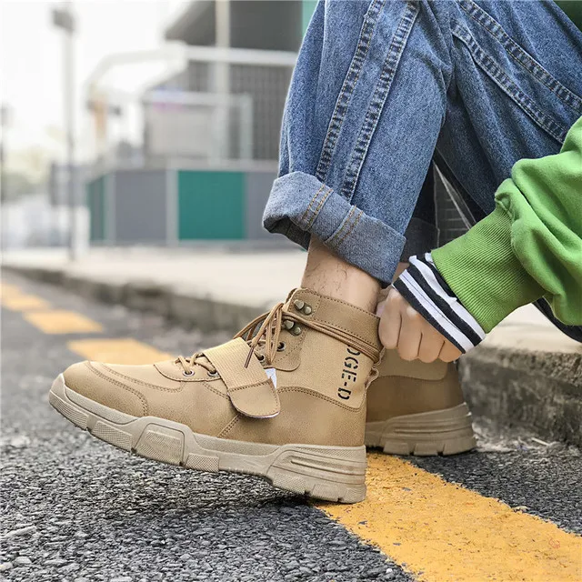 Мужские ботинки Martin повседневные с высоким берцем Модные ботильоны весна-зима 2019