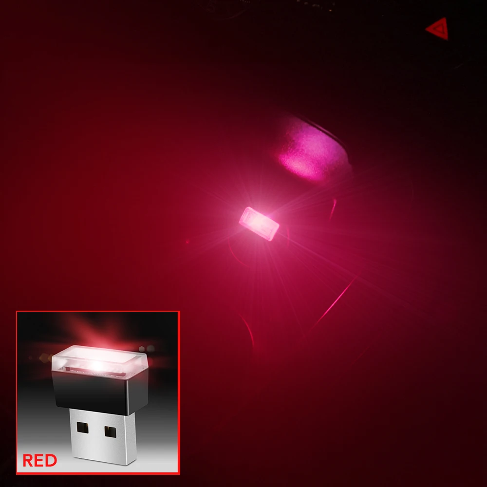 1 шт. автомобильный Стайлинг USB атмосферный светодиодный свет автомобильные