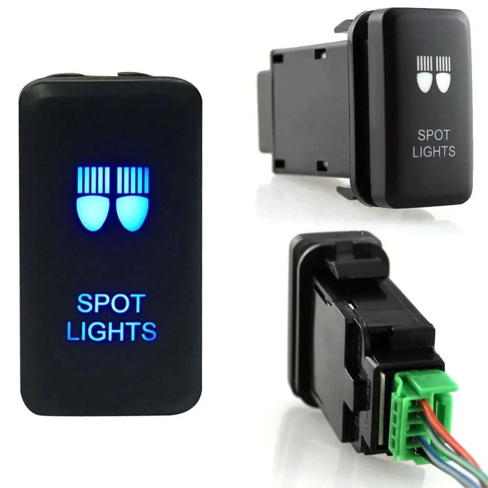 

Black DC 12V LED Fog Light Switch Car Key Switch ON/OFF Wiring Harness Switch Kit for Toyota High Quality Free Ship
