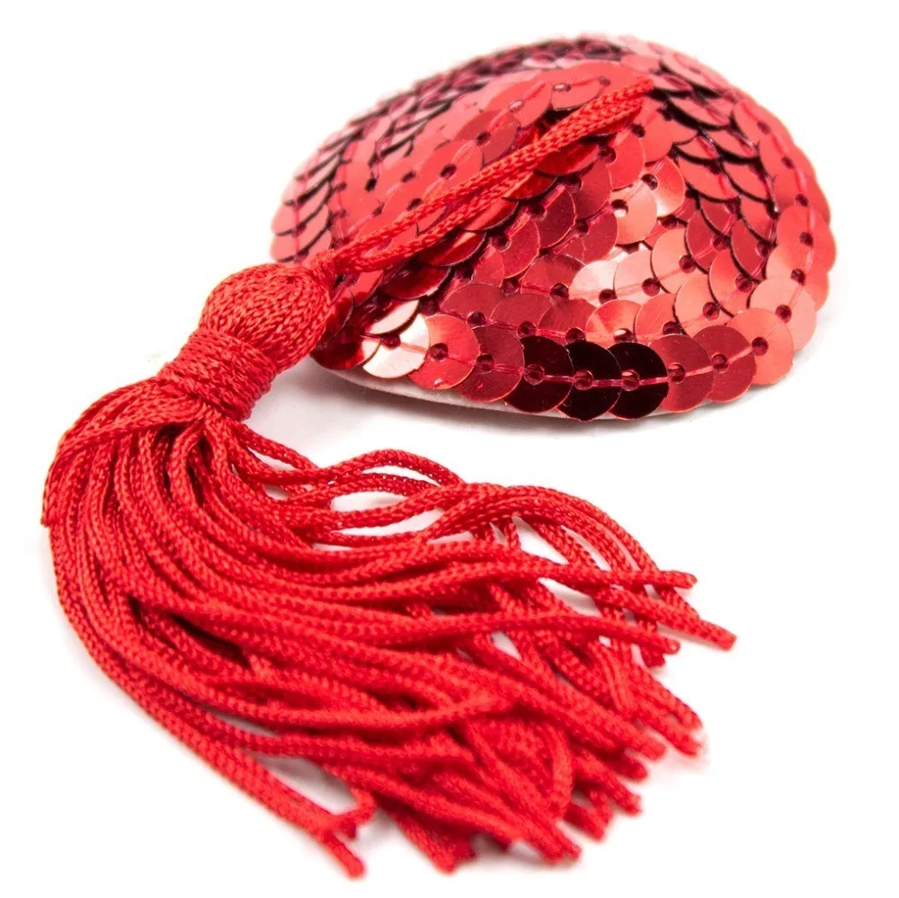 Силиконовая наклейка для сосков с блестками и кисточками | Красота здоровье