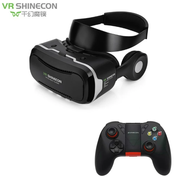 VR plus 886 remote VR Shinecon 4,0 стерео виртуальной реальности смартфон 3D очки гарнитура Google VR коробка наушников Управление кнопка для 3,5-5," мобильный - Цвет: VR plus 886 remote
