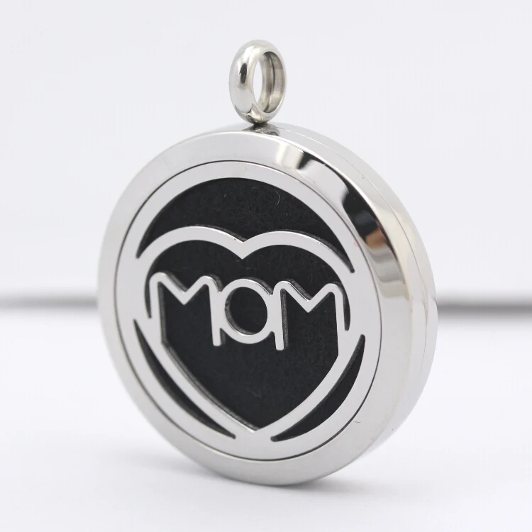 

2016 новинка 30 мм Stainles Steel Mom Heart круглая ароматерапия/диффузор эфирного масла подвеска в виде медальона (без цепочки)