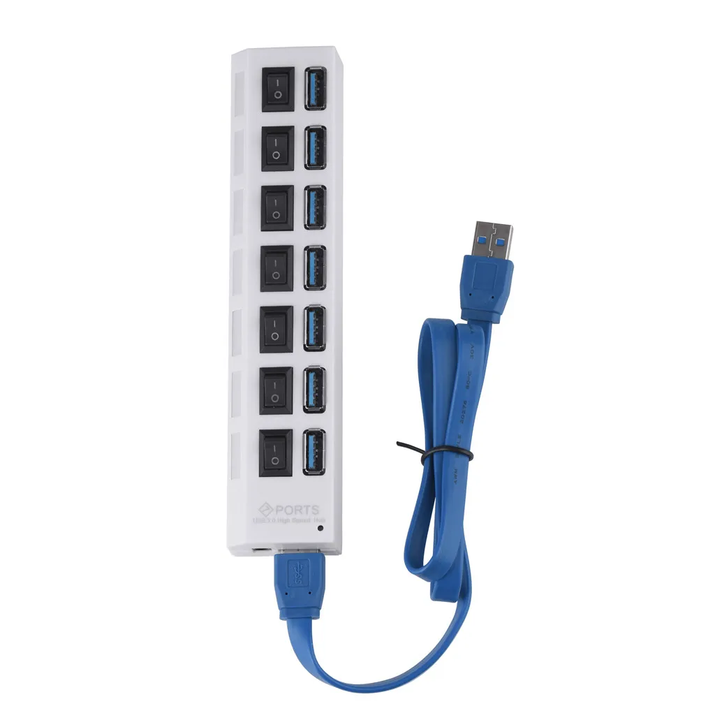 CARPRIE usb-хаб USB 3 0 Суперскоростной концентратор с 7 портами 5 Гбит/с СВЕТОДИОДНЫЙ