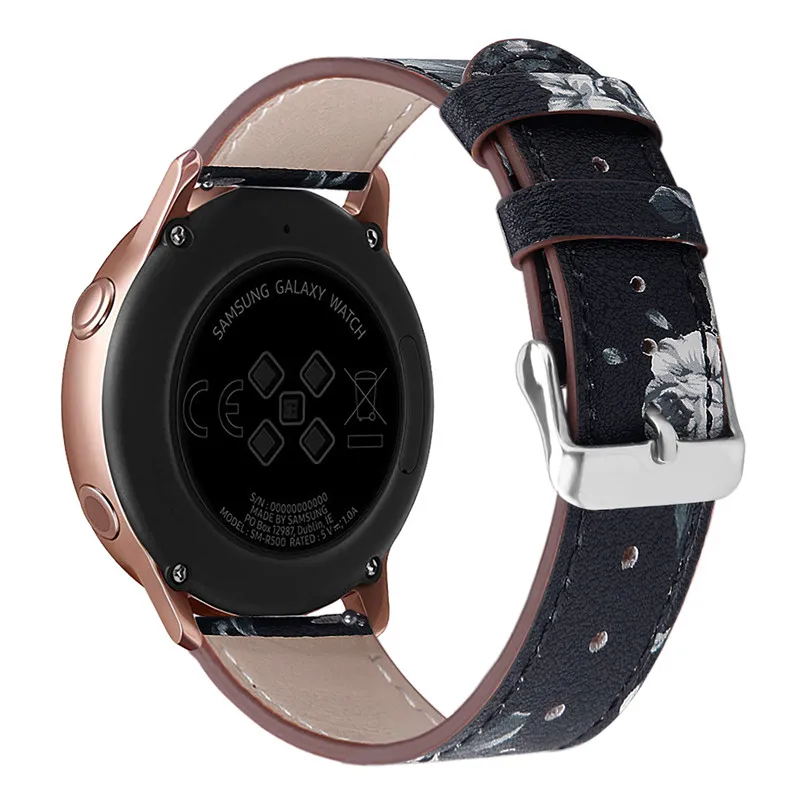 3 20mm Кожаный ремешок для samsung Galaxy Watch активный ремешок 20 мм ремешки для часов кожаные ремешки для Galaxy Watch 42 мм Смарт-часы для женщин - Цвет ремешка: 3 20mm