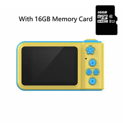 Blue 16GB 2,0 дюймов Детская Цифровая камера Маленькая SLR Спортивная камера игрушка для детей высокой четкости Смарт съемки видео Запись функция камера - Цвет: Blue 16GB