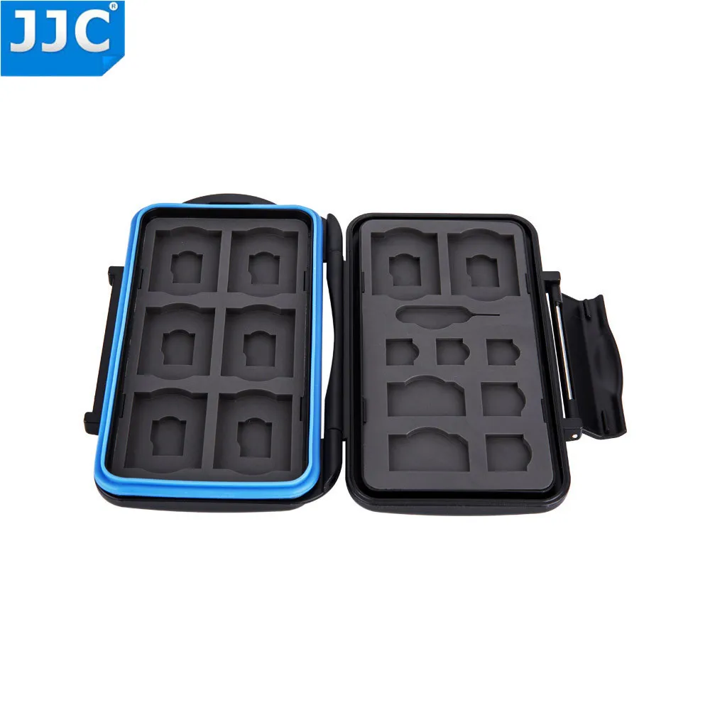 jjc camera waterproof memory card case box for sdhc sdxc msd xqd sim cf micro sd nano sim cards holder storage for dslr camera free global shipping
