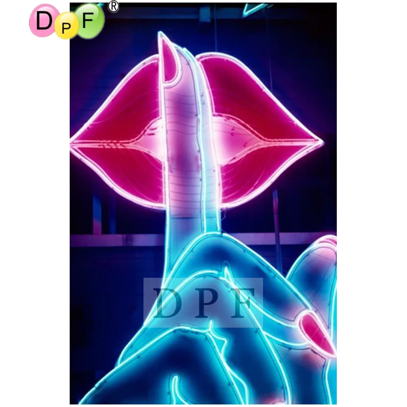 DPF 5D DIY Алмазная картина вышивка крестиком для губ алмазная мозаика набор полный