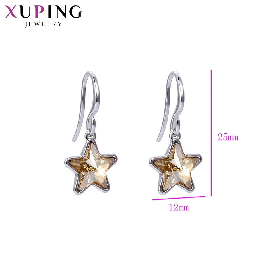 11 серьги в стиле Звезд Xuping Разноцветные кристаллы от Swarovski элегантные ювелирные