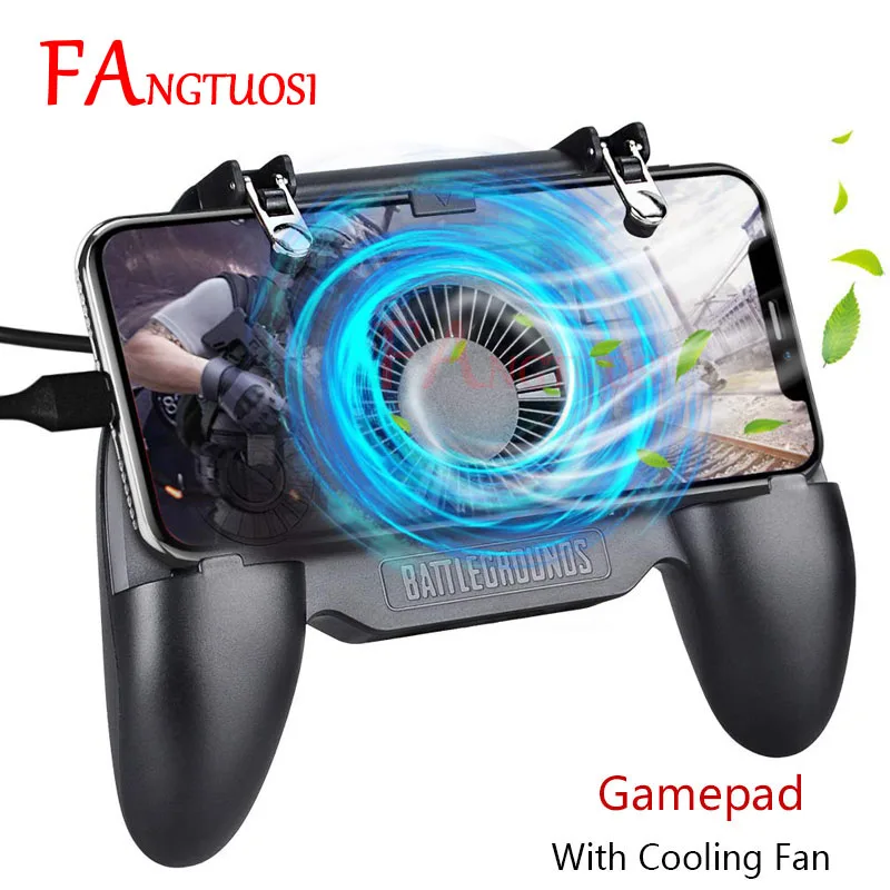 FANGTUOSI Pubg Геймпад контроллер мобильный джойстик для шутеров игровой курок Aim кнопка телефон Геймпад контроллер с охлаждающим вентилятором